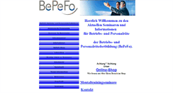 Desktop Screenshot of bepefo.de