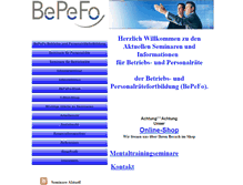 Tablet Screenshot of bepefo.de